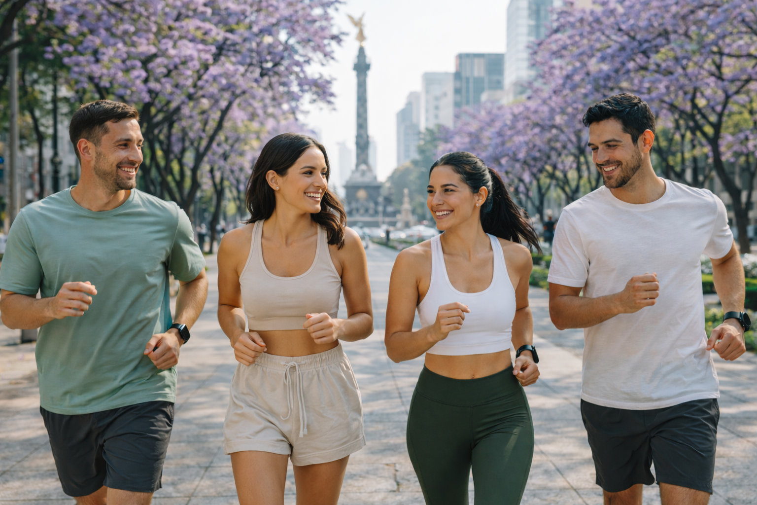Personas haciendo ejercicio al aire libre